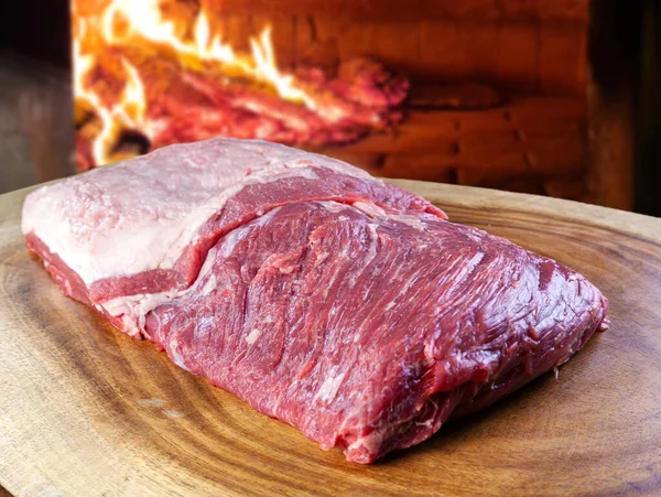 Flank Steak Raw Cibo Barbecue — Foto Stock