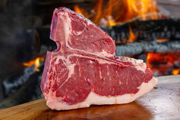 Bone Steak Raw Barbecue Food — Stock Photo, Image