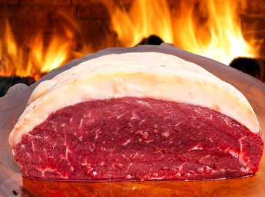 Brezilya Picanha 'sı. Çiğ et.