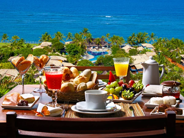 Frukost Hotellet Vid Stranden Arraial Ajuda — Stockfoto