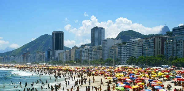 Plaża Copacabana Rio Janeiro Brazylia Plaża Copacabana Jest Najsłynniejszą Plażą — Zdjęcie stockowe