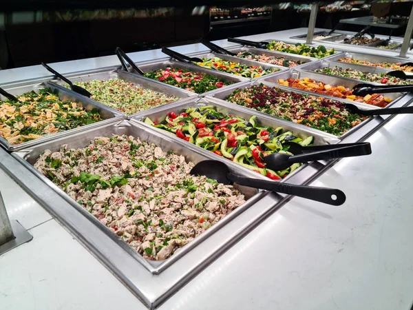 Self Service Food Salad Restaurant — Fotografia de Stock