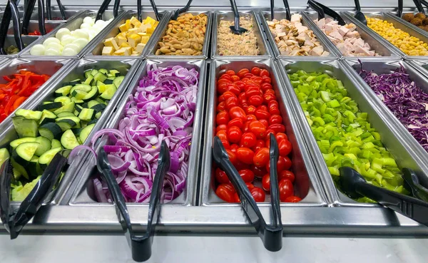 Self Service Food Salad Restaurant — Stock Photo, Image