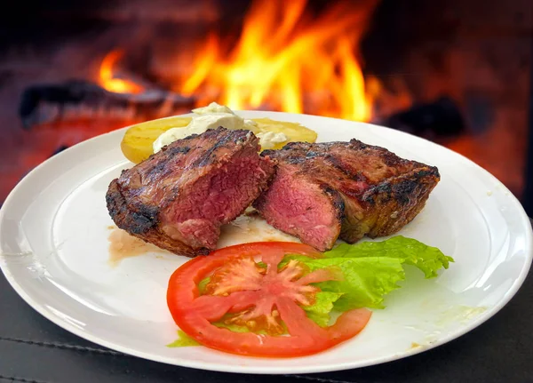 Grilled Beef Steak Barbecue — Stock Photo, Image