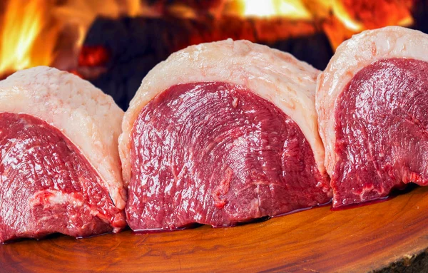 Brazil Picanha Nyers Húsból Készült Élelmiszer — Stock Fotó