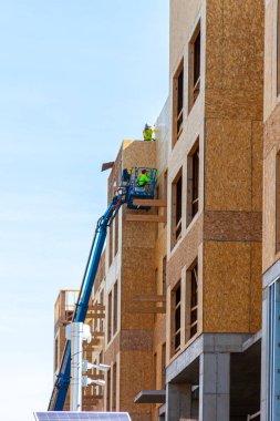 Ahşaptan, binalardan ve evlerden yapı iskeleti
