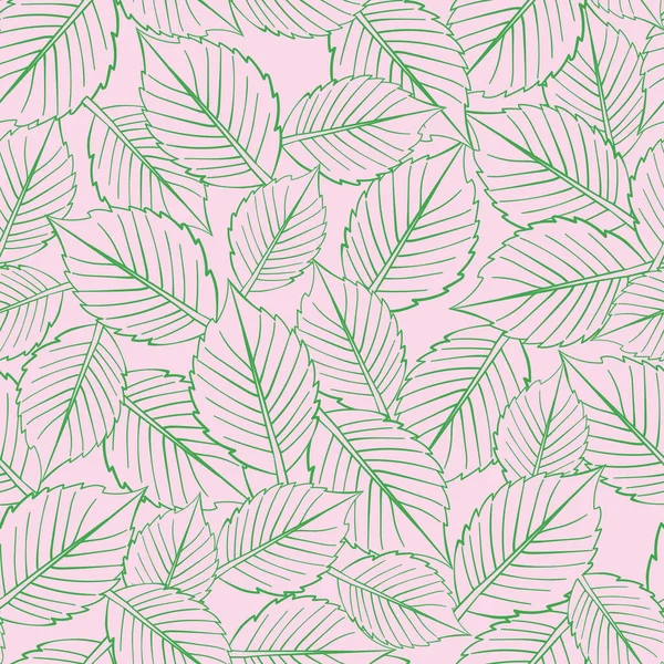 Роскошные Тропические Листья Природы Дизайн Шаблона Линии Искусства Ручной Рисунок — стоковый вектор