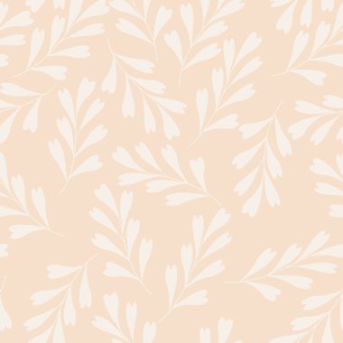 Simple flower twig seamless pattern design for wallpaper, wrapping paper, background, fabric.
