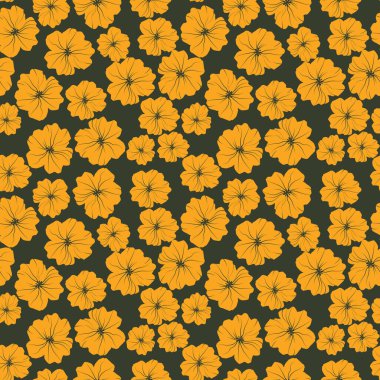 Simple flower seamless pattern design for wallpaper, wrapping paper, background, fabric.