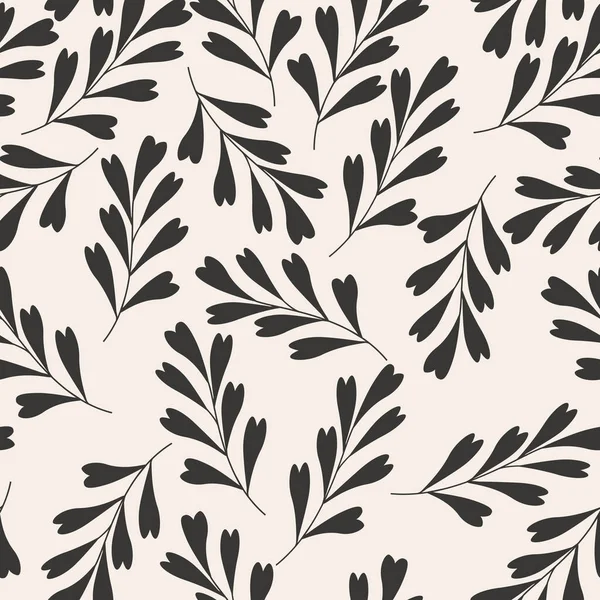 Simple flower twig seamless pattern design for wallpaper, wrapping paper, background, fabric.