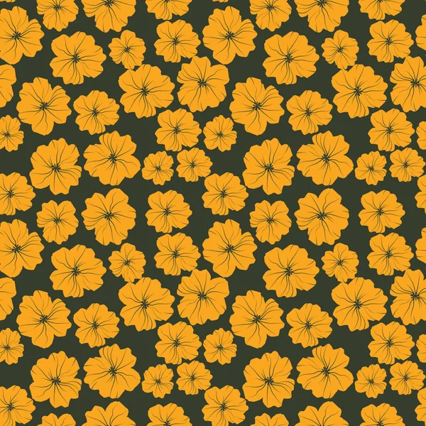 Simple Flower Seamless Pattern Design Wallpaper Wrapping Paper Background Fabric — стоковый вектор