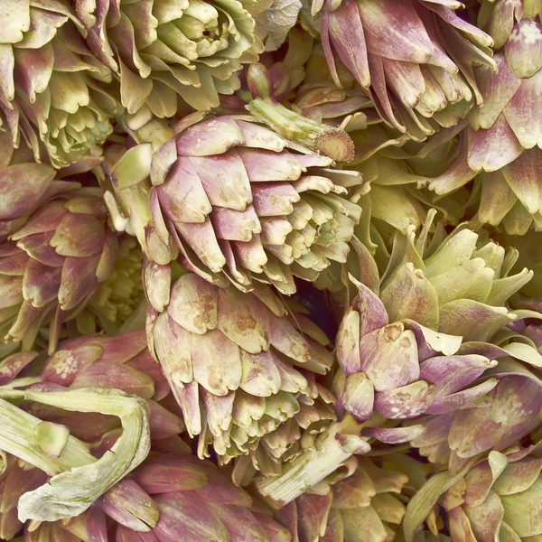 Fresh artichokes, food background — Stock Photo, Image