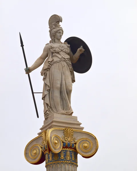 Статуя Афіна, богиня філософії та мудрість Стокове Зображення