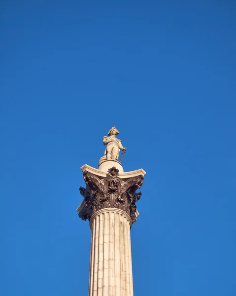 Coluna de Nelson em Trafalgar Square, Londres — Fotografia de Stock