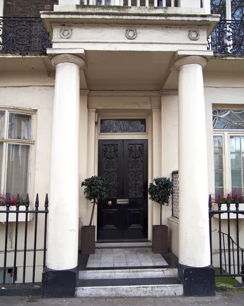 Typical house entrance, Sussex gardens, London — Stock Photo, Image