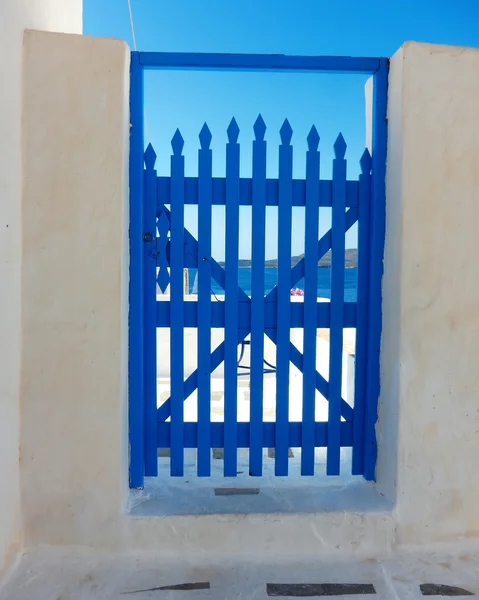 Porta azul — Fotografia de Stock