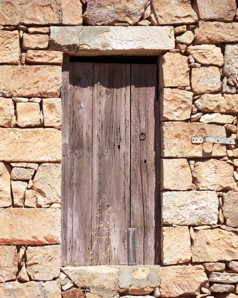 Porta de casa de pedra grega tradicional — Fotografia de Stock