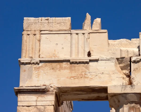 Ερείπια αρχαϊκή αρχιτεκτονική λεπτομέρεια, η Ακρόπολη της Αθήνας — Φωτογραφία Αρχείου