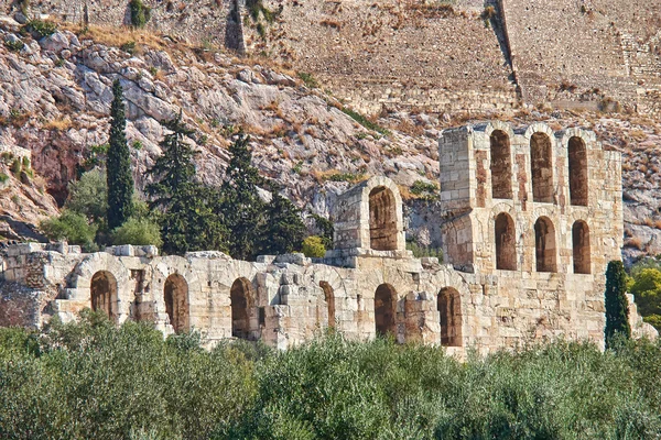 Arches of Herodeion ancient theater, Acropolis of Athens — Stock Photo, Image