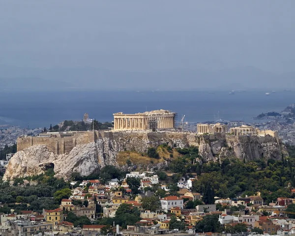 Vista a nord del Partenone, Acropoli Atene — Foto Stock