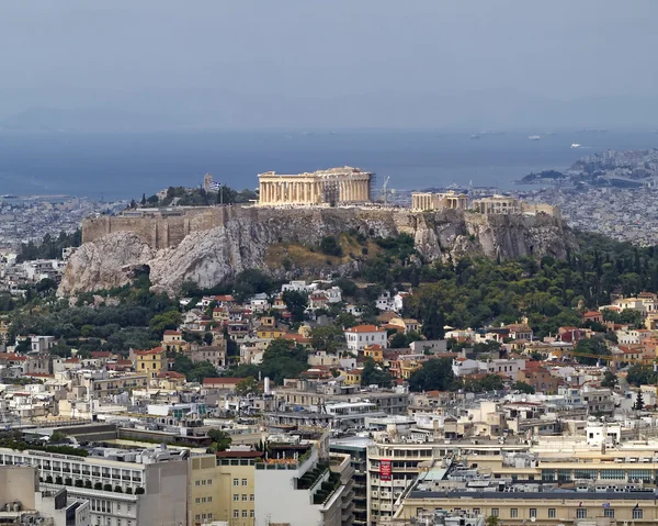 Vista a nord del Partenone, Acropoli Atene — Foto Stock