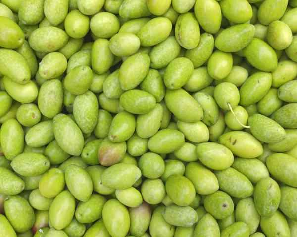 Olive verdi fresche primo piano — Foto Stock