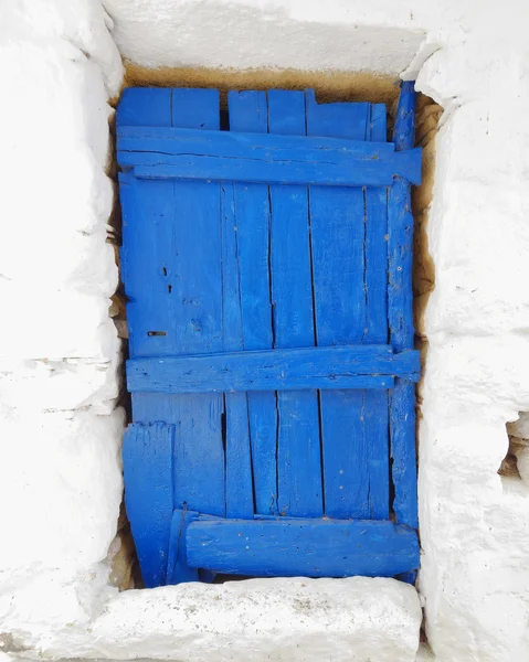 전형적인 지중해 섬 집의 블루 문 — 스톡 사진