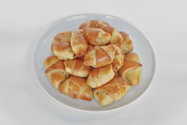 Tyropitakia, casa feita mini tortas de queijo feta grego — Fotografia de Stock