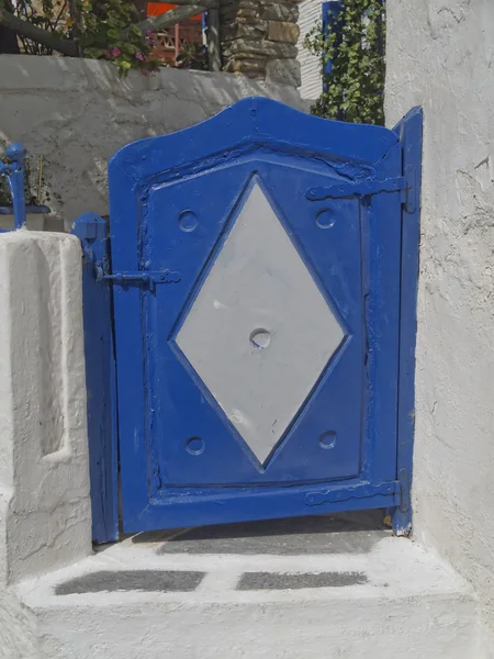 House entrance in a mediterranean island — Stock Photo, Image