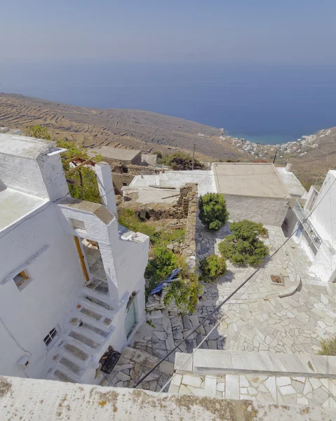 Uitzicht op zee, tinos eiland Griekenland — Stockfoto
