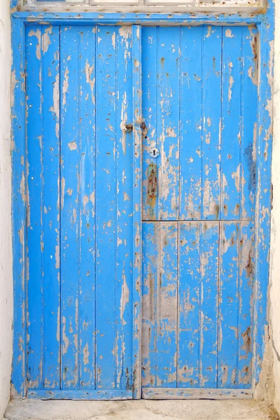 House door in a Mediterranean island — Stock Photo, Image