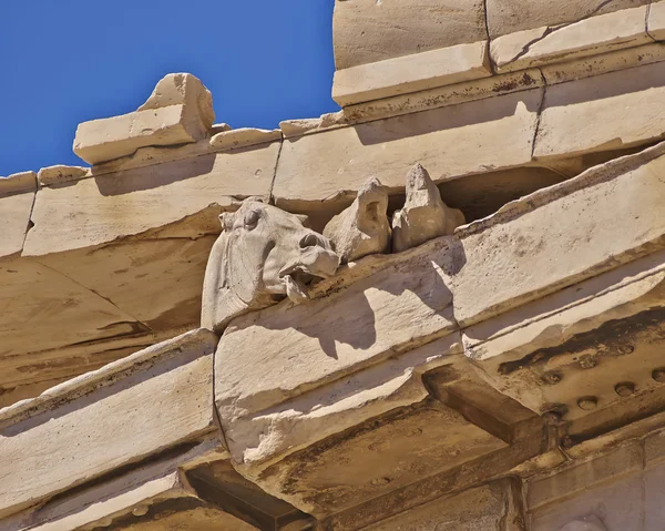 Partenone, dettaglio tempio greco antico — Foto Stock