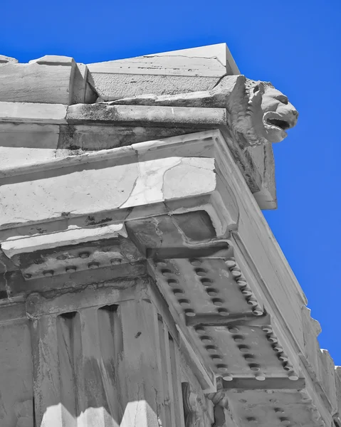 Partenón, antiguo detalle del templo griego — Foto de Stock