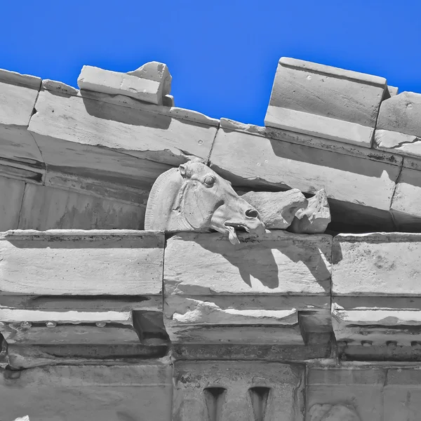 Parthenon, antika grekiska tempel detalj — Stockfoto