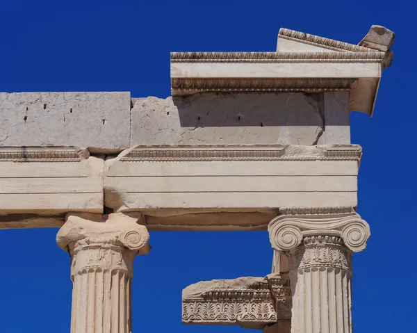 Antik Yunan tapınağı ayrıntı, Atina Akropolisi — Stok fotoğraf