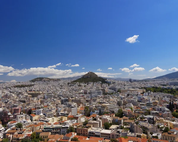 Athener Stadtbild, Nordblick von der Akropolis — Stockfoto