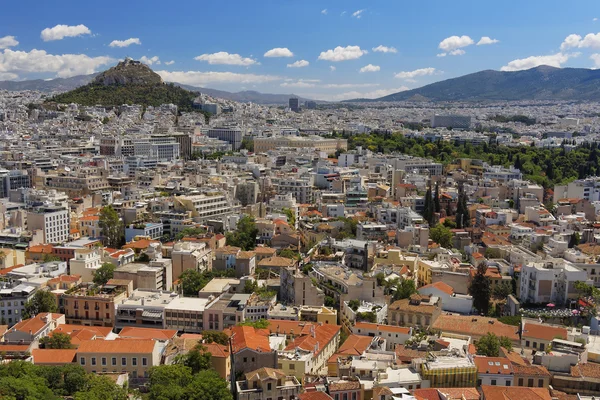 Athén városkép, északi kilátás Akropolisz — Stock Fotó