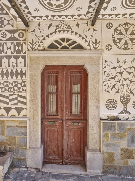 Güzel evin girişinde, Sakız Adası — Stok fotoğraf