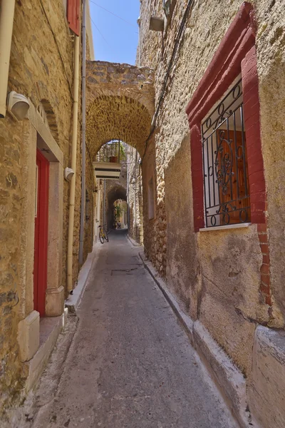 Picturesque alley, Chios island — Stock Photo, Image