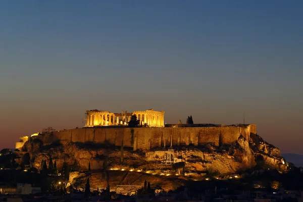 Partenón, Acrópolis y paisaje urbano de Atenas, Grecia — Foto de Stock