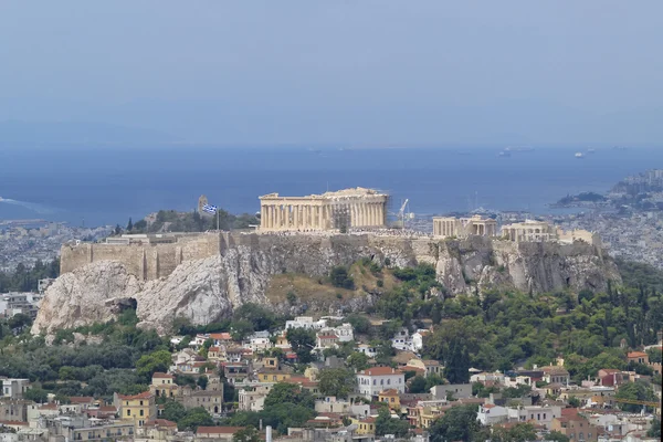 Partenon, Acrópole e paisagem urbana de Atenas — Fotografia de Stock