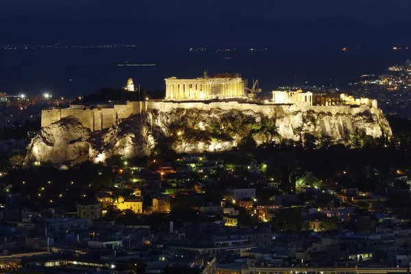 Partenón sobre la Acrópolis de Atenas, Grecia —  Fotos de Stock