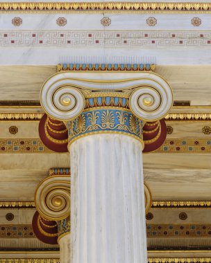 Classical Ionic column capital clipart