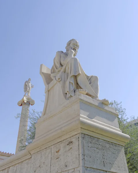 Sócrates el filósofo y Apolo el dios de la poesía y la música — Foto de Stock