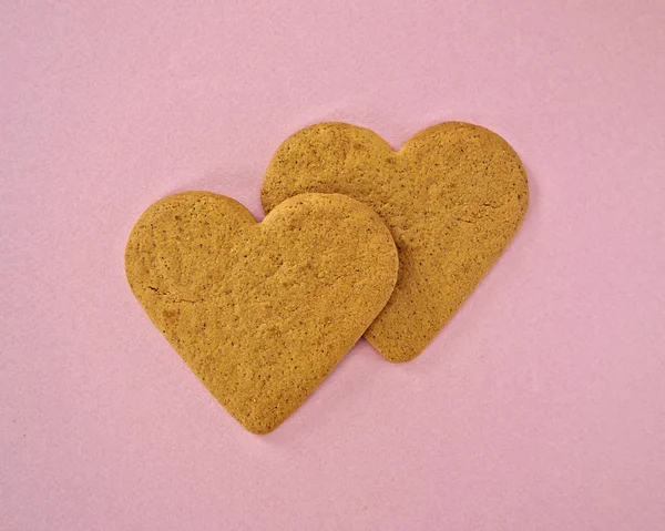 Biscotti a forma di cuore — Foto Stock