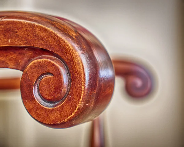 Handmade solid wood armchair detail — Stock Photo, Image