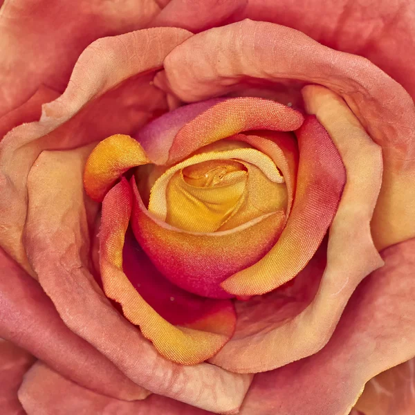 Textile fake rose closeup — Stock Photo, Image