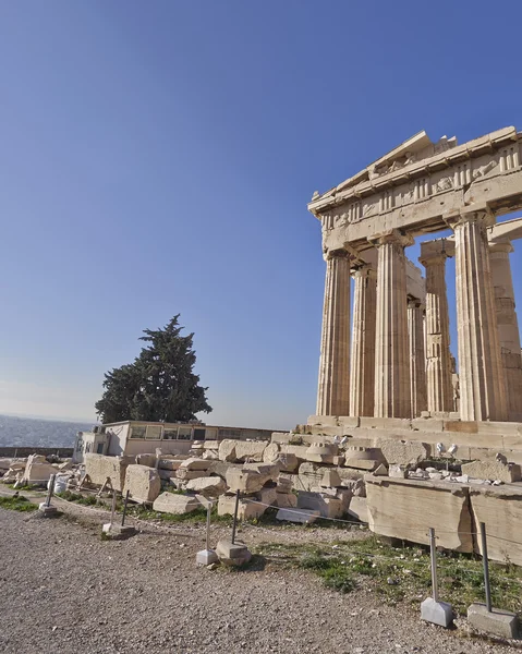 Древний искушение Парфенона, акафисты Афин, Греция — стоковое фото