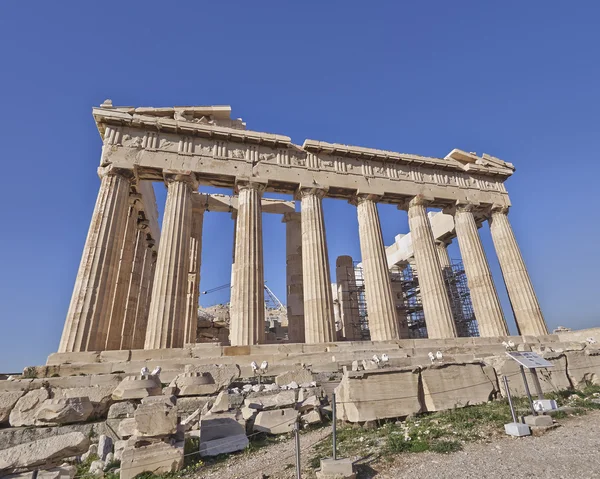 Partenón antiguo templo, acrópolis de Atenas, Grecia — Foto de Stock
