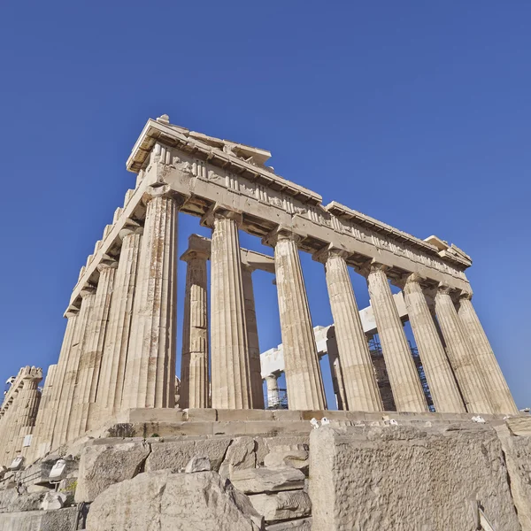 Templo antiguo Partenón, la Acrópolis de Atenas, Grecia — Stockfoto